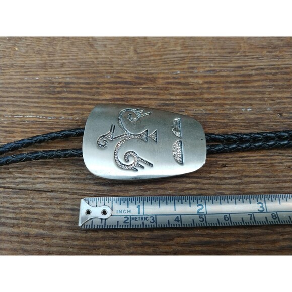 Vintage Southwestern Native Style Bird Bolo Tie By Florenta Of California - Picture 10 of 10